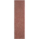 Courtyard Red 2'3" x 8' Sisal Weave Runner Outdoor Area Rug
