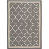 Courtyard Gray and Beige 6'7" x 9'6" Sisal Weave Outdoor Area Rug