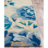 Rain RAI-1231 Bright Blue 8' Round Area Rug, Indoor/Outdoor