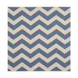 Courtyard Blue and Beige 5' x 5' Sisal Weave Square Outdoor Area Rug