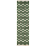 Courtyard Dark Green and Beige 2'3" x 8' Runner Outdoor Area Rug