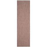 Courtyard Rust and Light Grey 2'3" x 8' Sisal Weave Runner Outdoor Area Rug