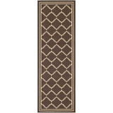 Courtyard Chocolate and Cream 2'3" x 6'7" Sisal Weave Runner Outdoor Area Rug