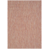 Courtyard Red and Beige 6'7" x 9'6" Outdoor Area Rug