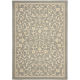 Courtyard Gray and Natural 6'7" x 6'7" Round Outdoor Area Rug