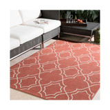 Alfresco ALF-9591 Rust 2'3" x 4'6" Area Rug, Indoor/Outdoor