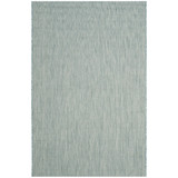 Courtyard Aqua and Gray 4' x 5'7" Sisal Weave Outdoor Area Rug