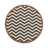 Alfresco ALF-9646 Black 8'9" Round Area Rug, Indoor/Outdoor