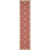 Courtyard Red and Creme 2'3" x 6'7" Sisal Weave Runner Outdoor Area Rug