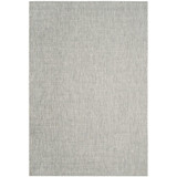 Courtyard Gray and Turquoise 6'7" x 9'6" Sisal Weave Outdoor Area Rug