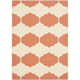 Courtyard Beige and Terracotta 5'3" x 7'7" Outdoor Area Rug