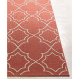 Alfresco ALF-9591 Rust 7'3" Square Area Rug, Indoor/Outdoor