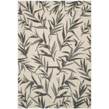 Courtyard Beige and Anthracite 6'7" x 9'6" Sisal Weave Outdoor Area Rug