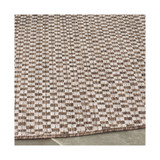 Courtyard Light Brown and Light Gray 6'7" x 6'7" Sisal Weave Round Outdoor Area Rug