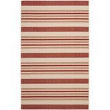 Courtyard Beige and Red 9' x 12' Outdoor Area Rug