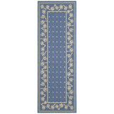 Courtyard Blue and Ivory 2'3" x 6'7" Runner Outdoor Area Rug