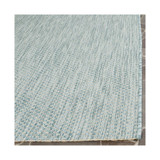 Courtyard Aqua and Gray 5'3" x 7'7" Outdoor Area Rug