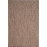 Courtyard Brown and Beige 6'7" x 9'6" Sisal Weave Outdoor Area Rug