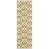 Courtyard Green and Bone 2'3" x 10' Runner Outdoor Area Rug