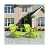Adirondack Chair with Footrest Ottoman Set (Set of 2)