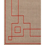 Alfresco ALF-9633 Rust 5'3" x 7'6" Area Rug, Indoor/Outdoor