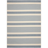 Courtyard Beige and Blue 9' x 12' Sisal Weave Outdoor Area Rug