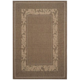 Courtyard Brown and Natural 2' x 3'7" Sisal Weave Outdoor Area Rug
