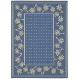 Courtyard Blue and Ivory 5'3" x 7'7" Outdoor Area Rug