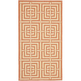 Courtyard Terracotta and Cream 6'7" x 9'6" Outdoor Area Rug