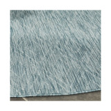 Courtyard Aqua 6'7" x 6'7" Round Outdoor Area Rug