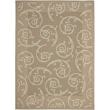 Courtyard Dark Beige and Beige 8' x 11' Sisal Weave Outdoor Area Rug