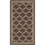 Courtyard Chocolate and Cream 2'7" x 5' Sisal Weave Outdoor Area Rug