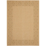 Courtyard Natural and Gold 6'7" x 9'6" Sisal Weave Outdoor Area Rug