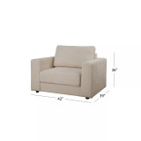 Elizabeth 43.5" Stain-Resistant Fabric Chair