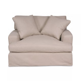 Brenalee 53" Performance Fabric Slipcover Chair and 1/2