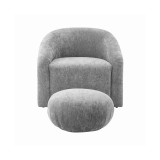 Boboli Velvet Chair and Ottoman Set