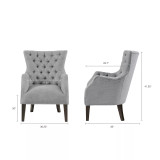 Adelyn Button Tufted Wing Back Chair
