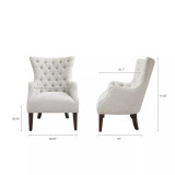 Adelyn Button Tufted Wing Back Chair