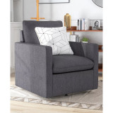 Lilia 34.5" Cushion Back Swivel Chair
