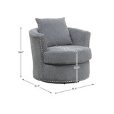 White Label Dickinson 33.5" Swivel Chair
