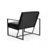 Modern Leatherette Accent Armchair with Frame, Set of 2, 29.25"