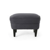 Correia Contemporary Tufted Club Chair and Ottoman Set, 2 Piece