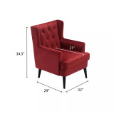 Elle Décor Celeste Tufted Velvet Accent Chair