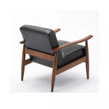Austin Leather Gel Wooden Base Accent Chair