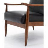 Austin Leather Gel Wooden Base Accent Chair