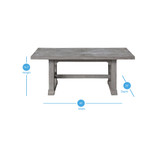 Whitford 48" Distressed Wood Coffee Table