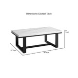 Lucca 48" Marble Top Cocktail Table