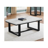 Lucca 48" Marble Top Cocktail Table