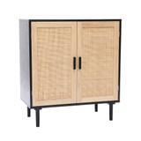 15.7" Medium Density Fiberboard, Wood 2-Door Storage Cabinet