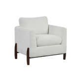 32" Wood, Steel, Foam and Polyester Piza Accent Chair